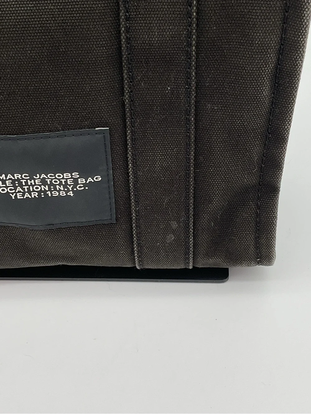 Marc Jacobs The Tote Bag Small Canvas Tote in Black - Faded